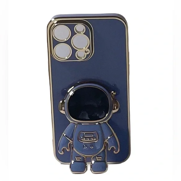 New Blue Soft Cover Astronaut Phone Case for iPhone 14 Pro Max - Picture 2 of 3